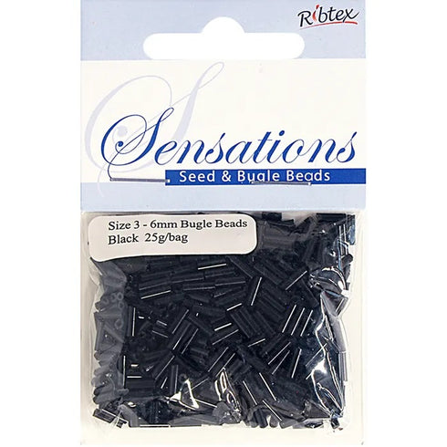 6mm Glass Bugle Beads (available in 8 colours)